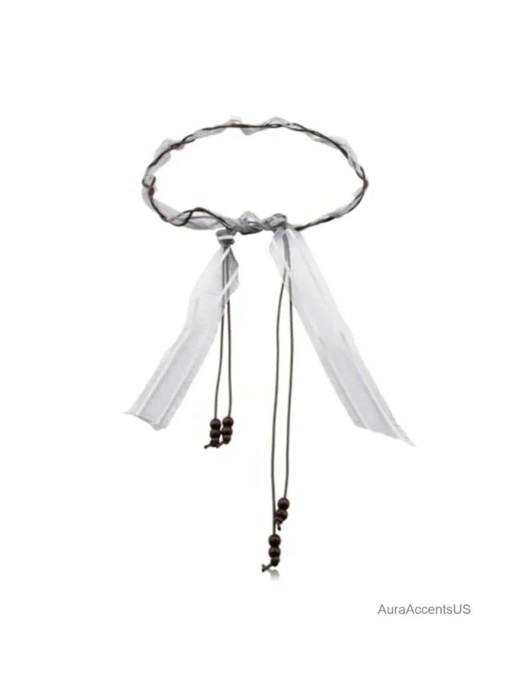 Woven Western Boho Rope Braided Belt with Tassels for Women